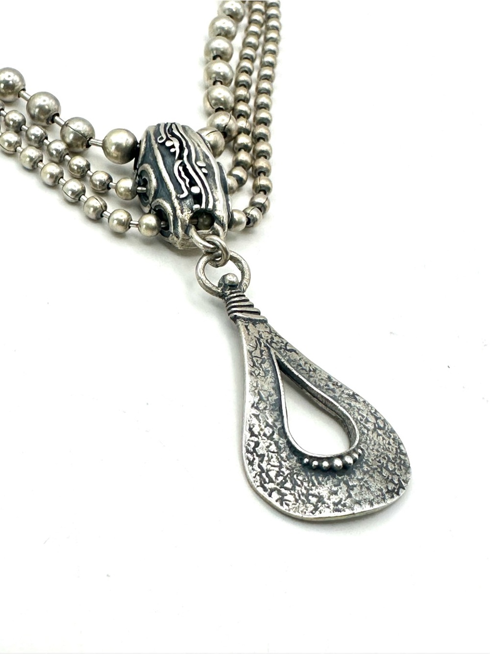 Silpada N1900 RETIRED Sterling Silver Triple Strand Ball Bead Pendant Necklace
- - Picture 3 of 9